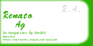 renato ag business card